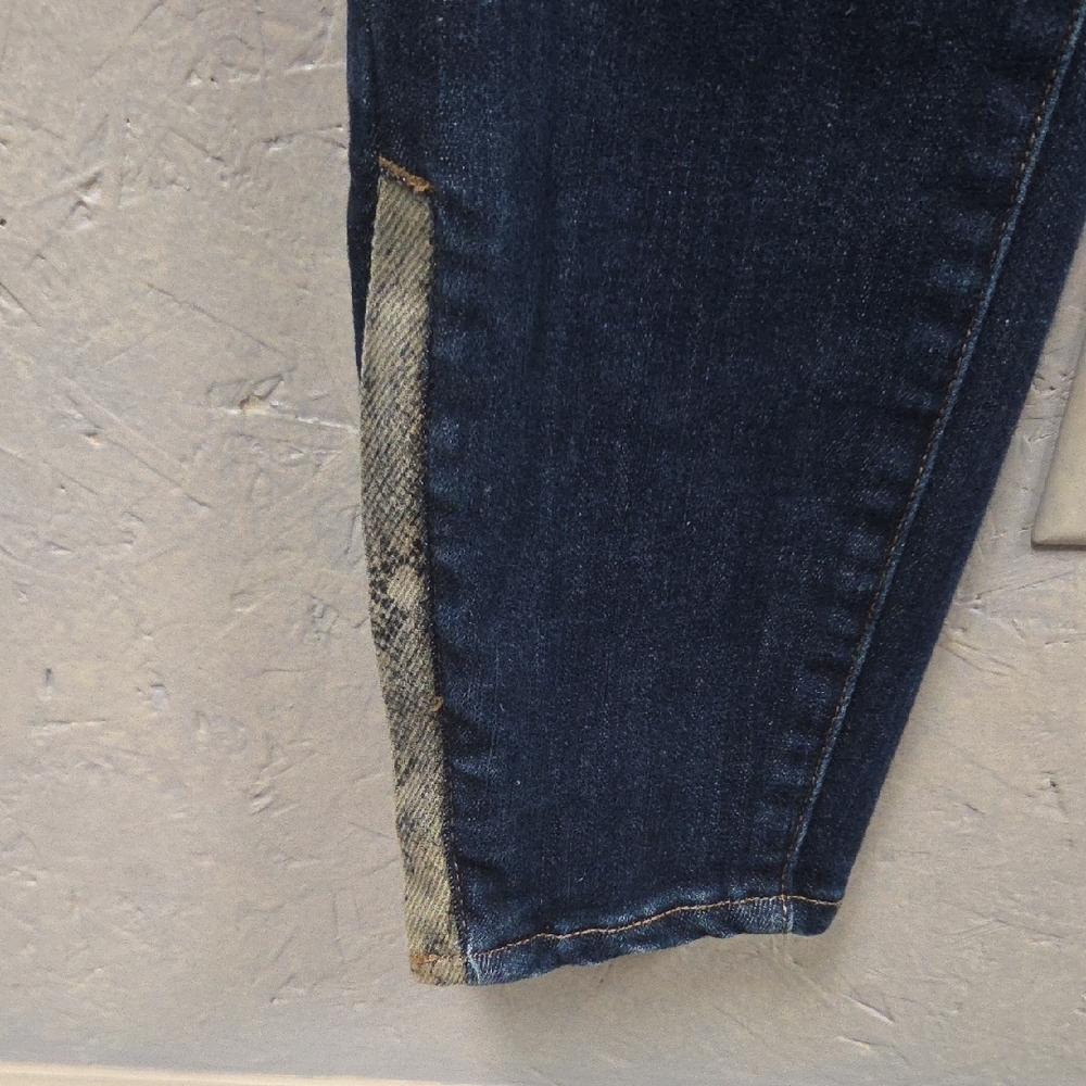 Pilcro and the Letterpress Anthropologie Dark Wash High Rise Skinny Ankle Zipper - Picture 2 of 7